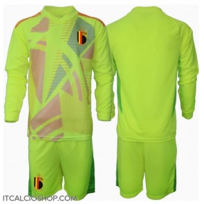 Belgio Portiere Seconda Maglia Bambino Europei 2024 Manica Lunga (+ Pantaloni corti)